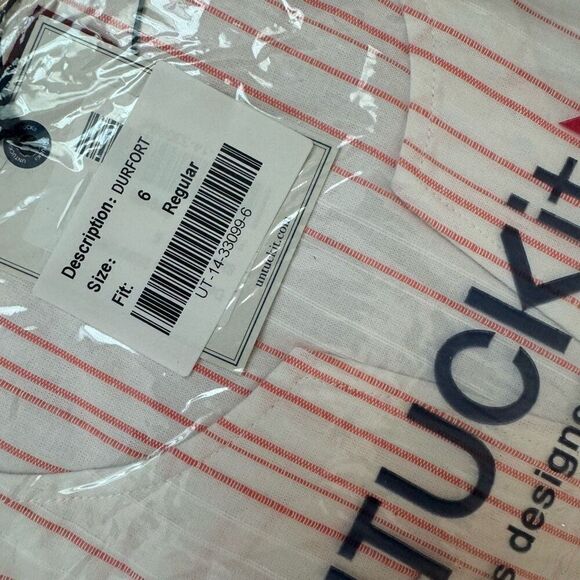 $130 Untuckit women’s pink striped brand new tunic top size 6 m7 - Picture 6 of 6